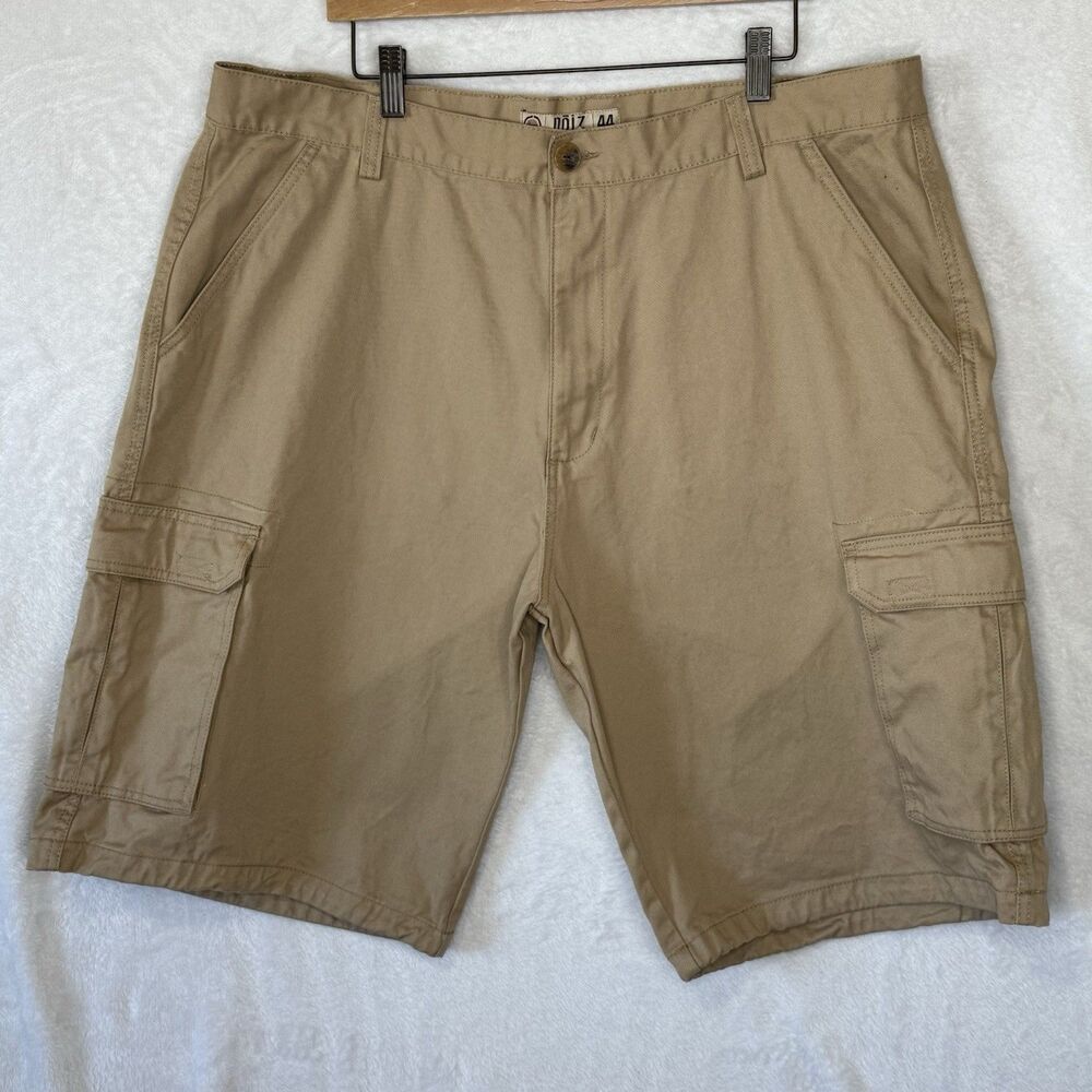 Men's Noiz Premium Jeans 100% Cotton Tan Cargo Shorts size 44 Waist measures 40"
